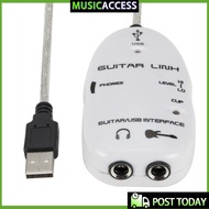 Guitar to USB Interface Link Cable Adapter Audio Connector Recorder for PC/Computer guitar accessori