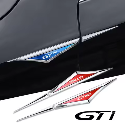 2pcs 3d alloy car stickers car accsesories accessory for Peugeot gt gti gtline 508 5008 3008 208 200