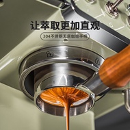 Petrus Wooden Handle Coffee Machine 304 Stainless Steel Funnel without Bottom 51mm Powder Bowl Unive