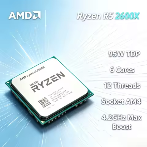 100% Brand New Original AMD Ryzen 5 2600X R5 2600X High Performance 6 Core 12 Thread AM4 CPU Fully T