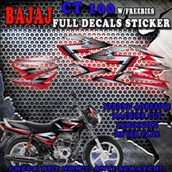 BAJAJ CT100 NEW FULL DECALS STICKER/ NEW FULL DECALS STICKER FOR BAJAJ CT100 MOTORCYCLE/ ACCESSORIES