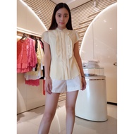 Golis Summer Yellow Ladies Short-Sleeved Shirt E151C0700