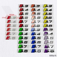 A color LOGO  ABS Car Rear Emblem Sticker for Audi A1, A3, A4, A5, A6, A6L, A7, A8, S3, S6, Q3, Q5, 