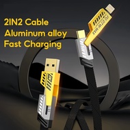 4-in-1 Fast Charging Cable with Dual USB-C and Micro USB Connectors