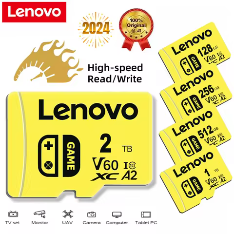 Lenovo 2TB High Speed Memory Card 128GB Class 10 V60 1TB Mini SD Card 512GB Micro TF SD Card 256GB T