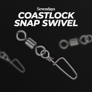 [10pcs] Coast Lock Snap Swivel 8# - 3/0# Fishing Pancing Ball Bearing Connector Pin Buckle Ultraligh
