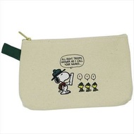 Peanuts Snoopy袋史諾比筆袋 胡士托多用途袋雜物袋 Scouts Snoopy & Woodstock筆袋 (Flat nature) 剌繡花（化妝品袋/旅行小配件袋/多用途袋）平行進口