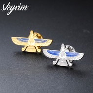 SKYRIM The Lord Of Wisdom Ahura Mazda Pin Brooch For Women Men Stainless Steel Zoroastrian Gold Colo