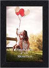 HORLIMER 4x6 Picture Frame Set of 1, Black Picture Frames Display 4 by 6 Photo for Wall or Tabletop