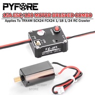 PYFORE 15A ESC 180 Motor Brushed Combo for TRX4M FMS FCX24 SCX24 1/18 1/24 RC Crawler Upgrade Access