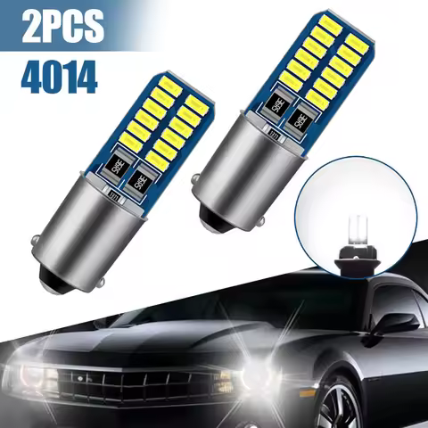 2Pc Canbus BA9S LED H6W T4W Led Bulb Auto Reverse Lamp Parking License Plate Light 12V White Univers