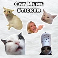 Funny Cat meme sticker for journal (Laminated)