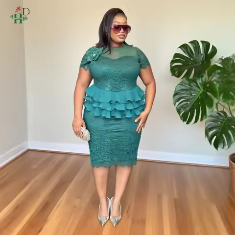 African Clothes For Women Dress 2025 Fashion Wedding Party Dress Summer Office Gown Casual Vestidos 