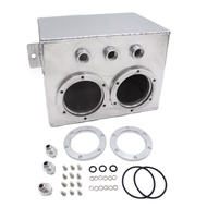 Universal 3L Dual BILLET ALUMINUM FUEL SURGE TANK / SURGE TANK WITH AN6 FITTINGS