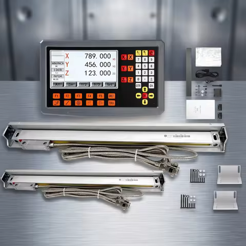 New SDS2-3VA 3 axis digital readout display DRO kit 3PCS 5um Optical Ruler Linear Scale Encoder For 