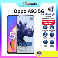 (Stock Clearance) Shopkaki Oppo A93 Matte Anti Fingerprint Tempered Glass with Anti Blue Light Prote