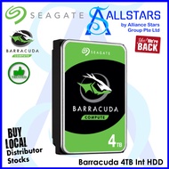 (ALLSTARS : Authorised Reseller DIY Storage PROMO) Seagate Barracuda 4TB Int 3.5inch SATA3 Desktop HDD / 5400rpm / 256MB cache (ST4000DM004) (Warranty 2years)