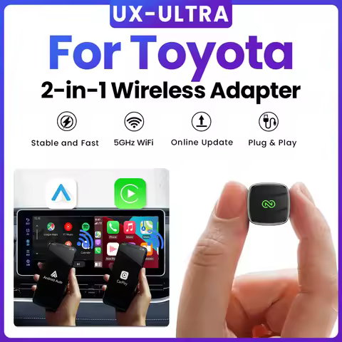 Wireless CarPlay Adapter Android Auto USB Dongle 5G WiFi Plug and Play For Toyota Aygo Avalon C‑HR R