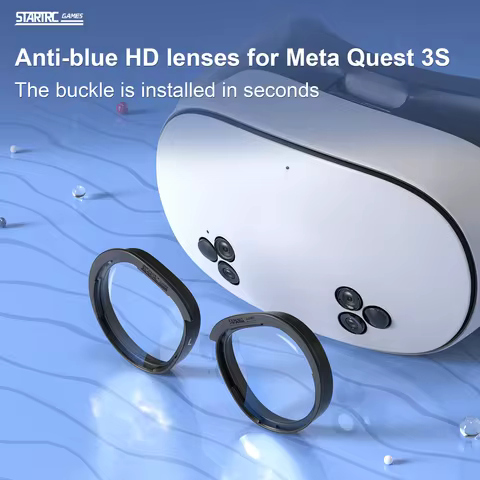 Lens Protector Set Compatible with Meta Quest 3S Accessories, Soft Lens Protector Cover, Glasses Spa