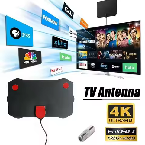 TV Antenna Smart TV Digital Antenna For HDTV 4K 1080P Signal Amplifier Enhancement 500 Miles Range 4