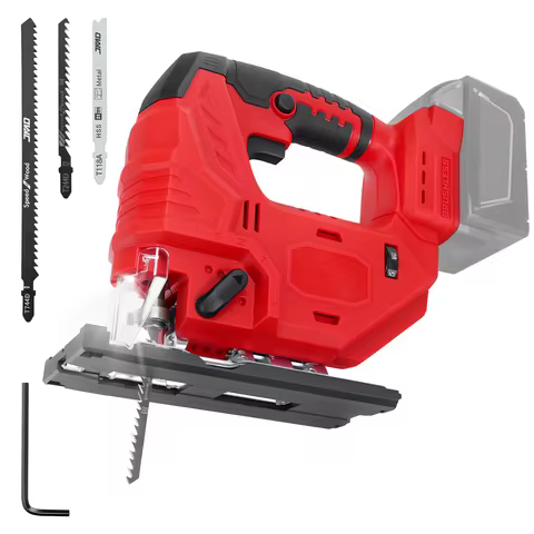 750W Brushless Jigsaw 2700RPM Jig Saw 0°- 45° Bevel Cuts with 4 Orbital Settings & 7-Speeds for Milw