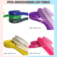 PER 10 YARD & 25 YARD - GROSSGRAIN GOLD LIST RIBBON GOLD LIST RIBBON/