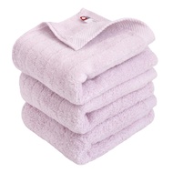 Imabari Towel Certified Face Towel hiorie (Hiorie) Fluffy Rib Towel 3-Piece Set Lavender Made in Jap