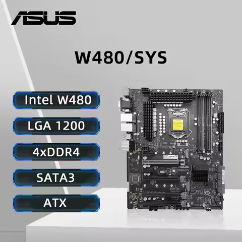ASRock W480/SYS Motherboard Support i9-11900K 10900 i7-11700F 10700 i5-11600K 10400 LGA1200 DDR4-293