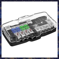 (F  Z)Automotive Audio Fuse Holder 4 Way Fuse Distribution Box for Automotive Systems 12V 0/4 Gauge 