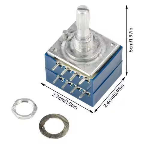 50K 100K ALPS Volume Potentiometer Dual Stereo Volume Control Rotary Switch 8 Pin Sound Control for 