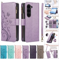 For Samsung Galaxy Z Fold 7 6 5 4 3 Shockproof Leather Zip Wallet Case Flip Cover