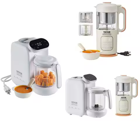 VEVOR Baby Food Maker,430W Baby Food Processor with 750 ml Tritan Bowl,5 in 1 Baby Food Puree Blende