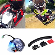 Gopro Accessories Mount Motorcycle Cycling Helmet Extension Arm + Buckle + 3M Sticker For Gopro Hero