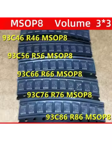 10PCS 100% quality 93C46 R46 93C56 R56 93C66 R66 93C76R76 93C86 R86 Square Meter Storage Chip MSOP8 