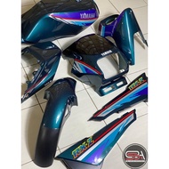 COVERSET BODYSET RXZ MILI ORIGINAL EQUIPMENT MANUFACTURED OEM GRAPHIC 6 DBG BIRU SKALA STICKER TANAM