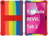 for Revvl Tab 2 Case (2025), Kids Soft Silicone Cover for Tmobile Revvl Tab 2 Tablet Case, with Stan