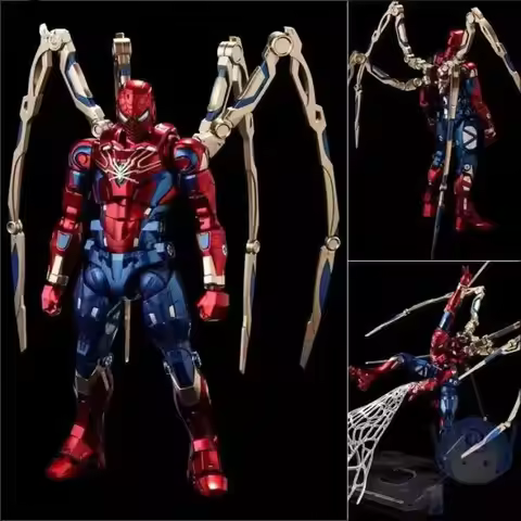 Hot Toys Iron Spider Man Mech Model Kit Ko Articulated Action Figures Trendy Toys Desktop Ornament B