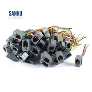 50 Pcs 616E 4P4C RJ9 Female Telephone Connector Adapter w 4 Wires 8cm