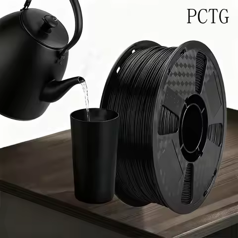 PCTG Filament 1KG CC3D Black Transparent 1.75mm Food Safe Filament High Temperature Resistance Stron