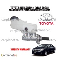 TOYOTA ALTIS ZRE14# (YEAR 2008) BRAKE MASTER PUMP CYLINDER 47201-0243