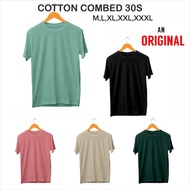 Premium 30s Combed Cotton Short Sleeve Plain T-Shirt Bandung Plain T-Shirt/ Tangerang Plain T-Shirt/