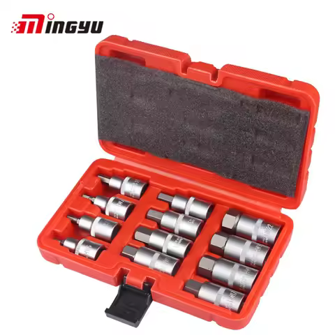 12pcs 1/2 Inch Drive Impact Hex Bit Socket Set H5 H6 H7 H8 H10 H12 H14 H16 H17 H18 H19 H22 Allen Key