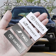 Toyota Sienta Mirror Metal Car Logo Stickers Label 3D Badge Decoration Label Car Modification Accessories