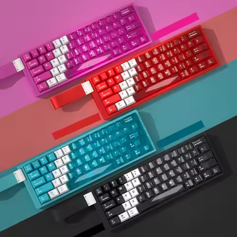 Translucent Keycaps Colourful 154 Keys PBT+PC Cherry Profile Dye-sublimation Keycaps For Ace68 Mad 6