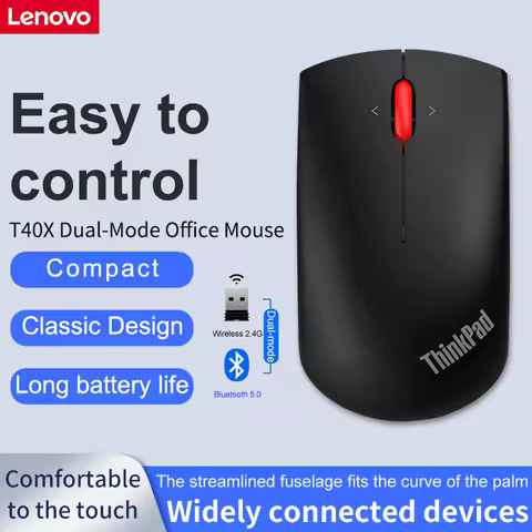 Wireless Mouse Lenovo ThinkPad T40X Dual-Mode Mouse Office Mouse Black Bluetooth Mouse Wireless USB 