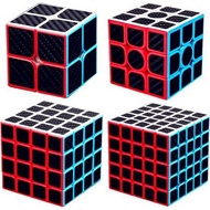 Combo 4 Rubik Carbon 2x2 3x3 4x4 5x5. Rubic Moyu Meilong 2345