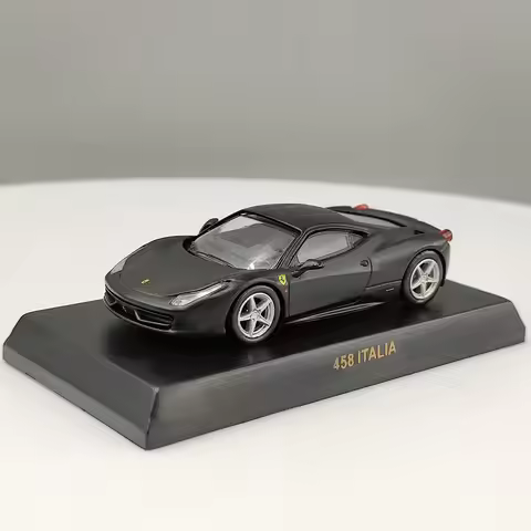Diecast 1:64 Scale Ferrari 458 ITALIA Black Alloy Car Model