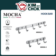 MOCHA Stainless Steel Hook Bar M8006-3, M8006-5 | Batang Cangkuk Bedroom, Kitchen, Bathroom