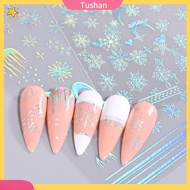 [Ts] Adult and Children Nail Stickers Christmas Nail Stickers Festive Winter Nail Stickers Set Snowf