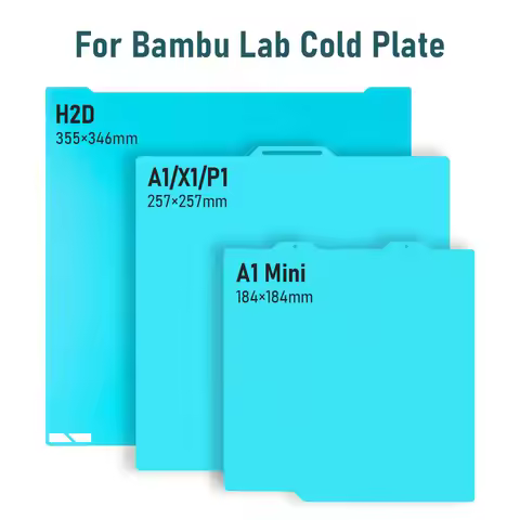 Bamboo Cool Plate Double Sided Build Plate For Bambu Lab A1 Mini A1 P1S P1P X1 H2D Cold Plate 3D Pri